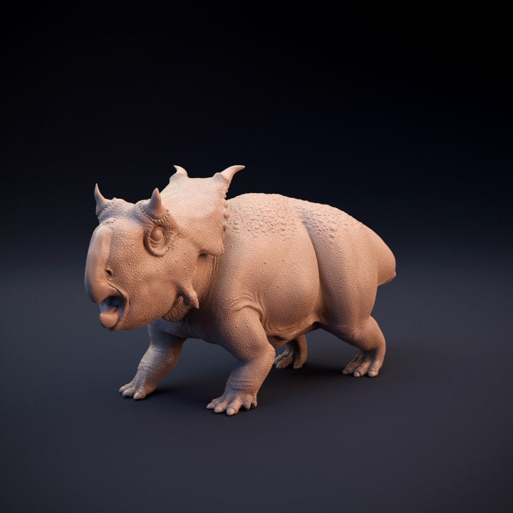 Juvenile Diabloceratops - dinosaur baby- Dino and Dog Miniatures