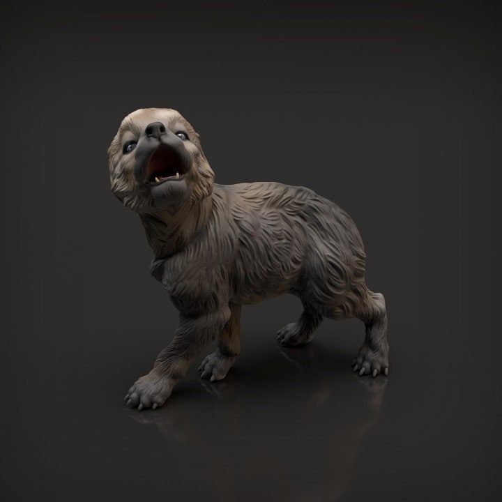 Wolf Pup - UNPAINTED - Animal Den Miniatures