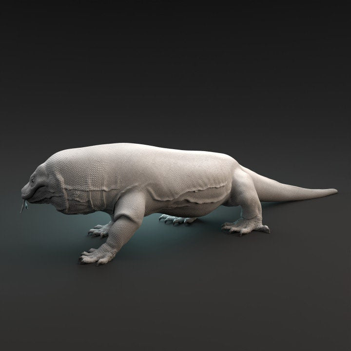 Komodo Dragon - UNPAINTED - Dino and Dog Miniatures