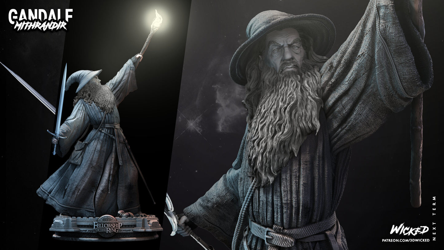 Gandalf - Unpainted FAN ART - Wicked 3D Prints