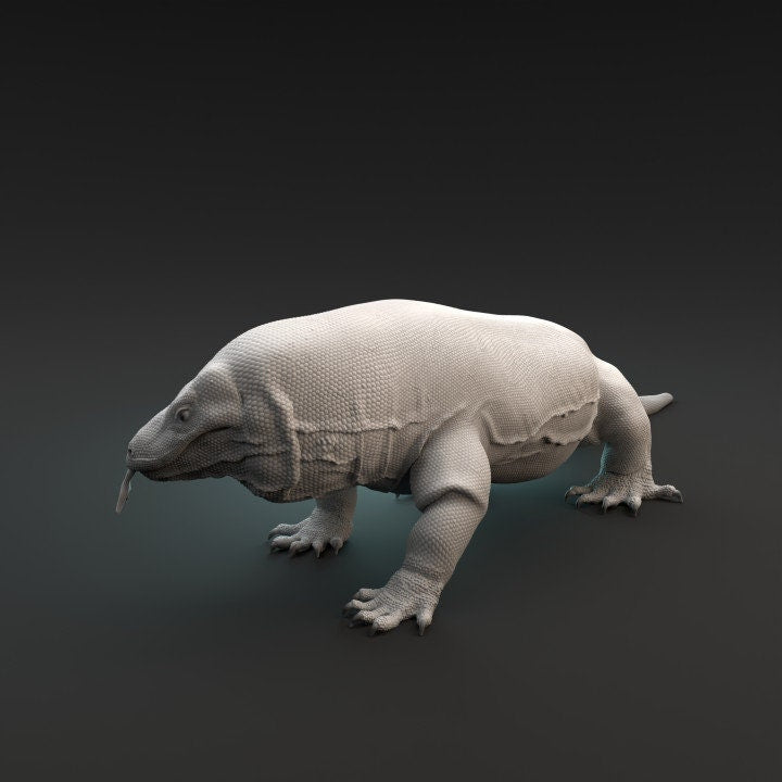 Komodo Dragon - UNPAINTED - Dino and Dog Miniatures