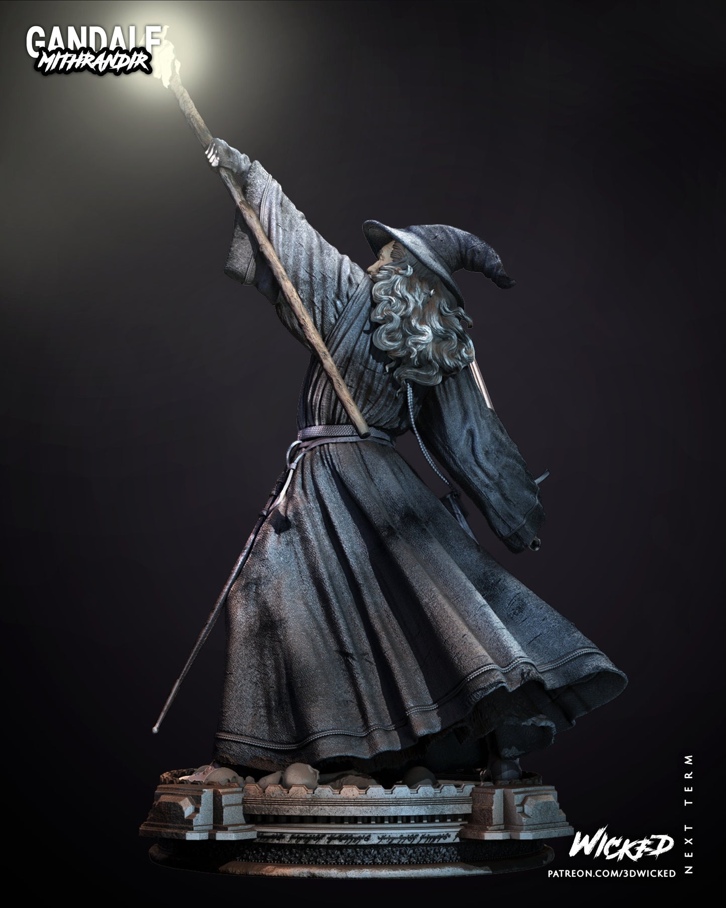 Gandalf - Unpainted FAN ART - Wicked 3D Prints