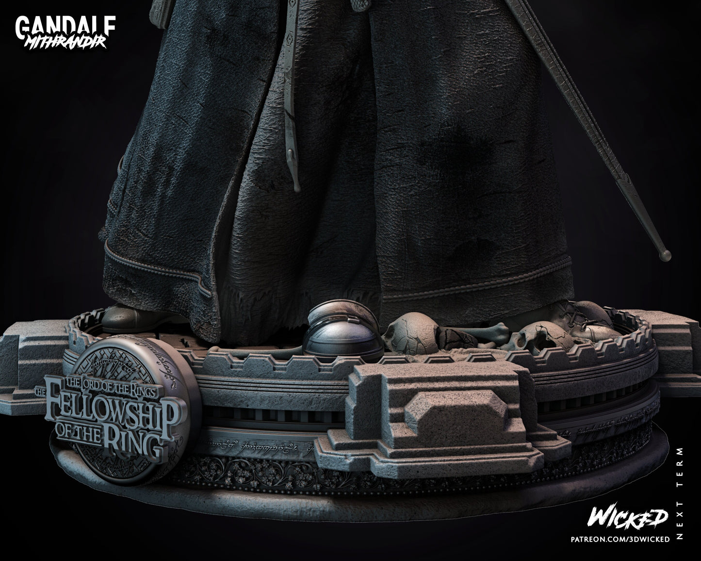 Gandalf - Unpainted FAN ART - Wicked 3D Prints