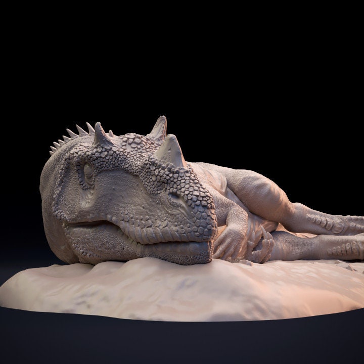 Ceratosaurus Sleeping - Dino and Dog Miniatures