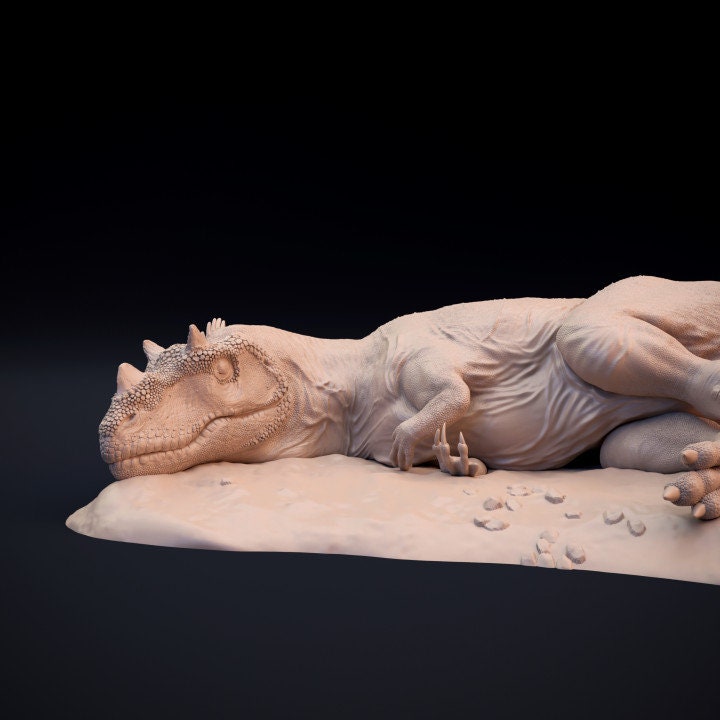 Ceratosaurus Sleeping - Dino and Dog Miniatures