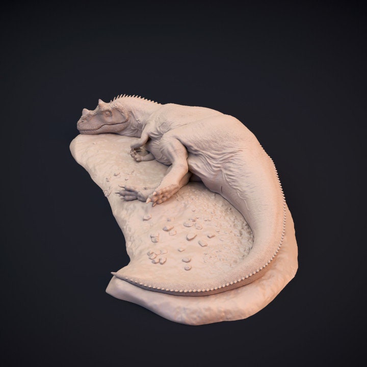 Ceratosaurus Sleeping - Dino and Dog Miniatures