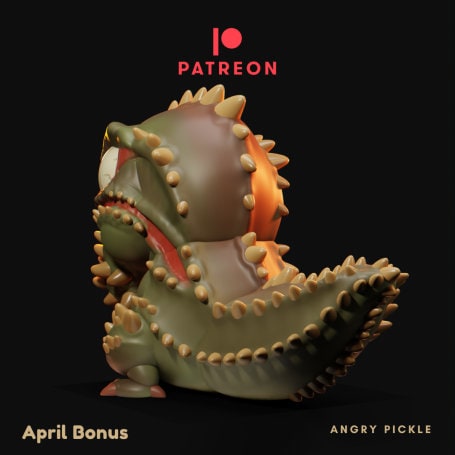 Angry Pickle - UNPAINTED - Grumpii Art Toy