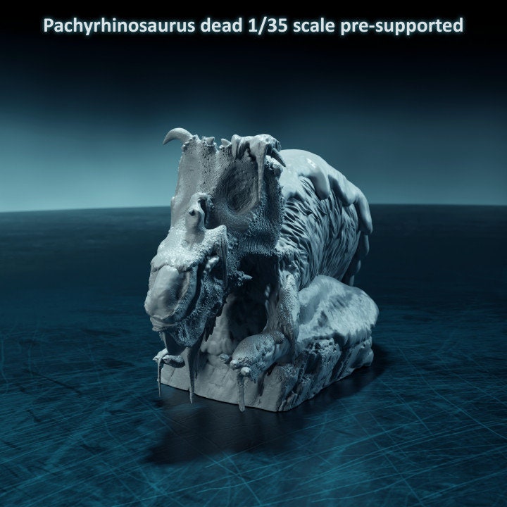 Pachyrhinosaurus Frozen - Dino and Dog Miniatures