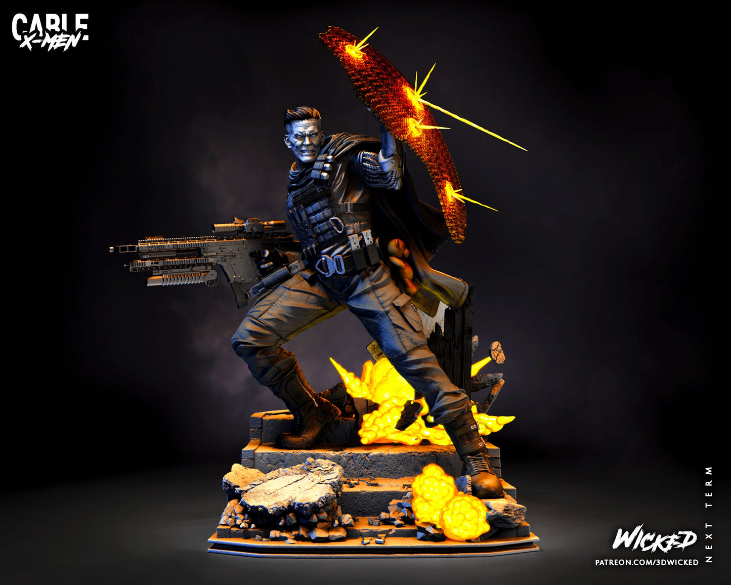 Cable - Xmen - Wicked 3D Models