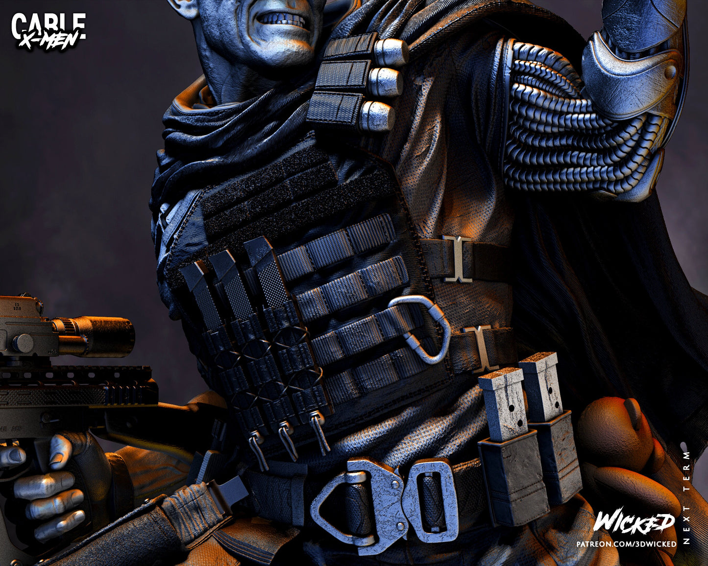Cable - Xmen - Wicked 3D Models