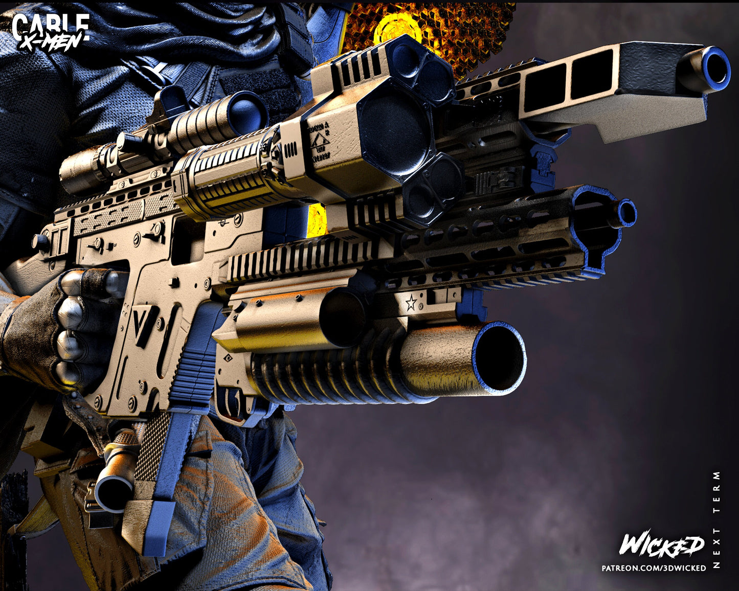 Cable - Xmen - Wicked 3D Models