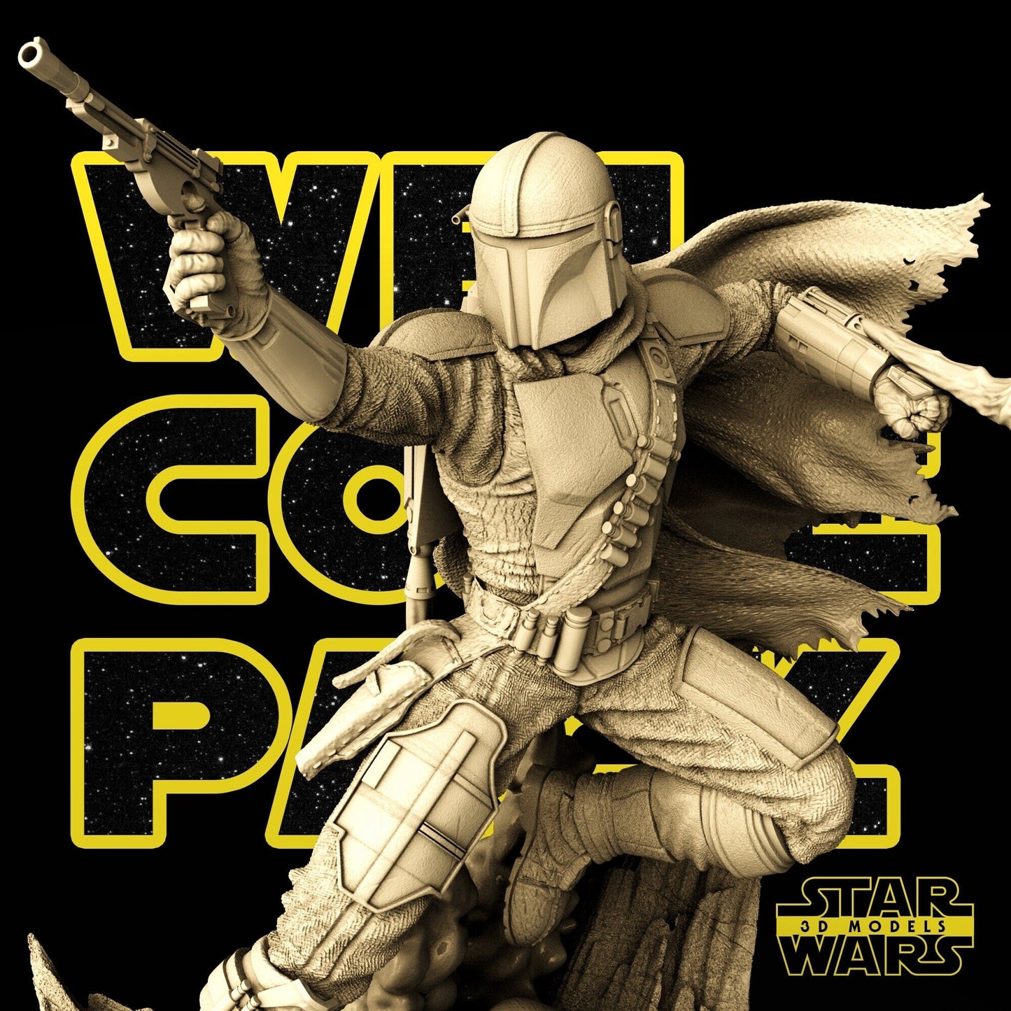 Mandalorian - Mando Promo - Star Wars 3D Models