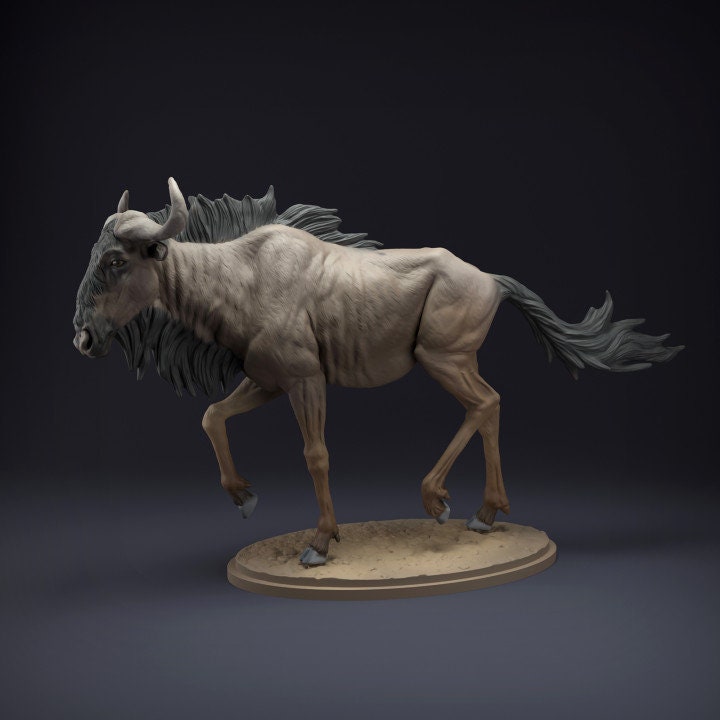 Wildebeest - UNPAINTED - Animal Den Miniatures