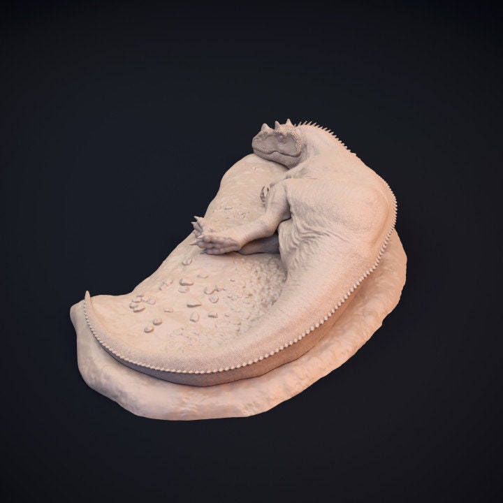 Ceratosaurus Sleeping - Dino and Dog Miniatures