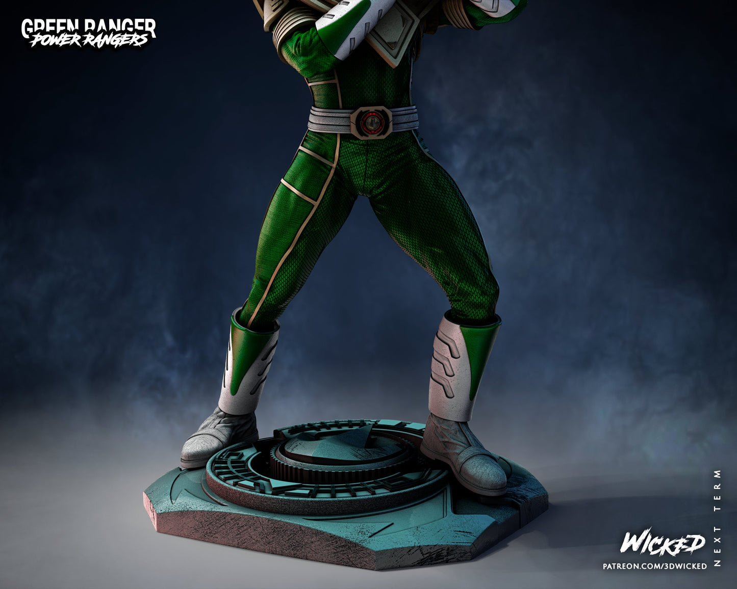 Green Power Ranger - UNPAINTED - Wicked 3D Models