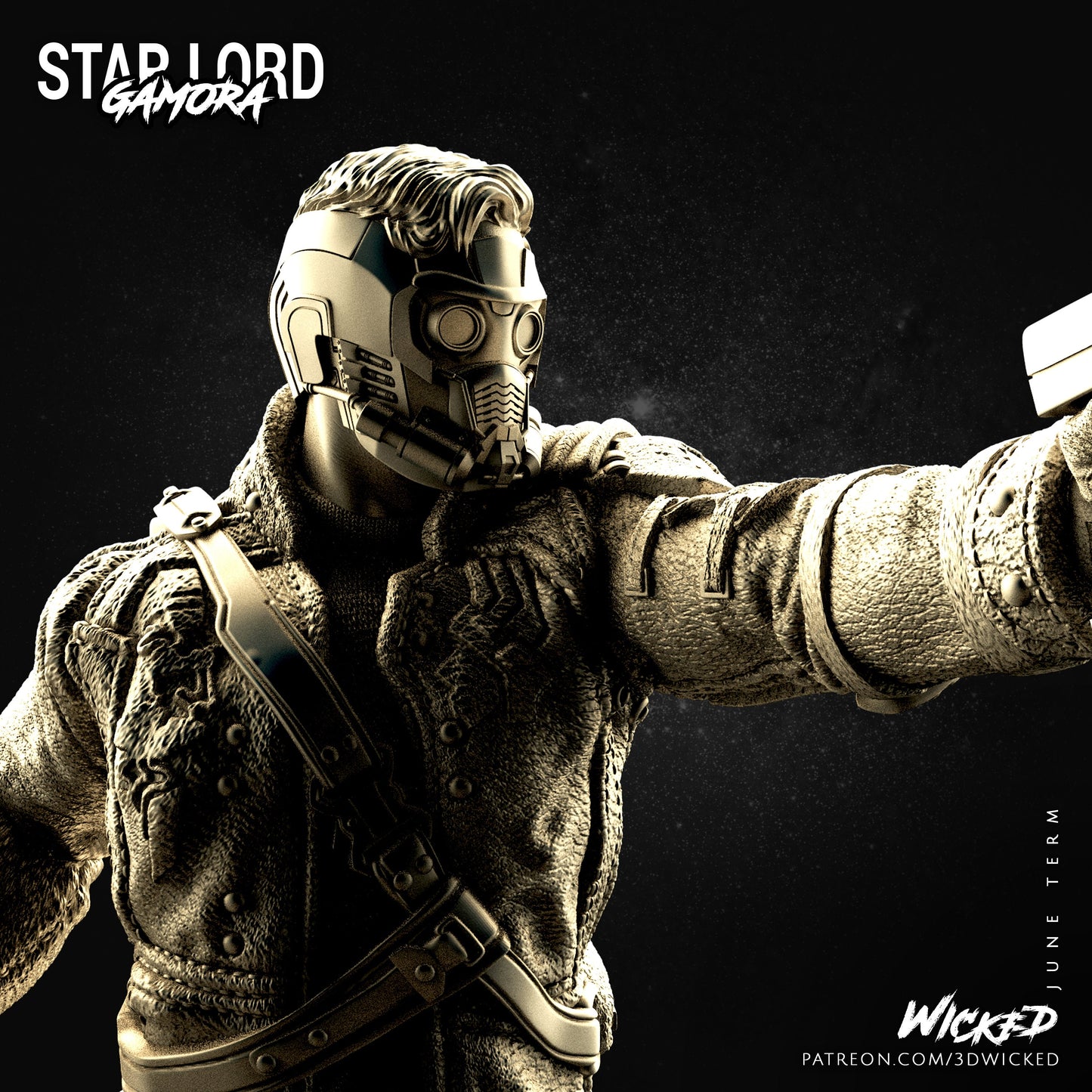Starlord- UNPAINTED - Wicked 3D Models