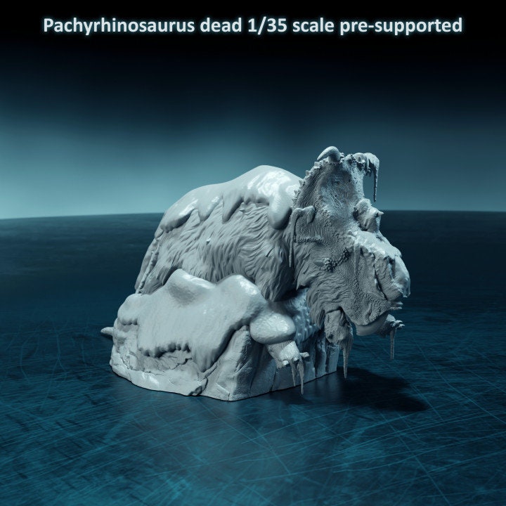 Pachyrhinosaurus Frozen - Dino and Dog Miniatures