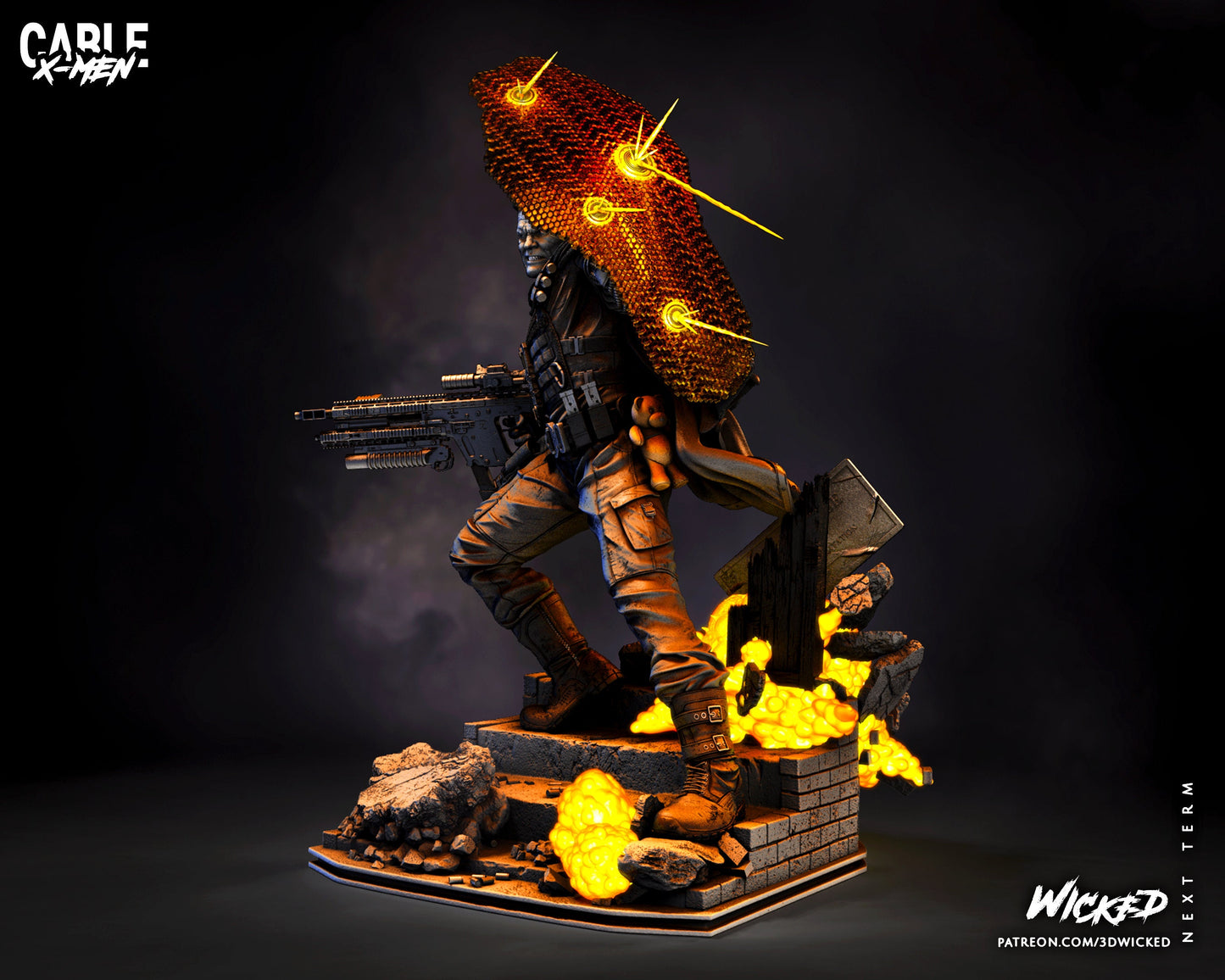 Cable - Xmen - Wicked 3D Models