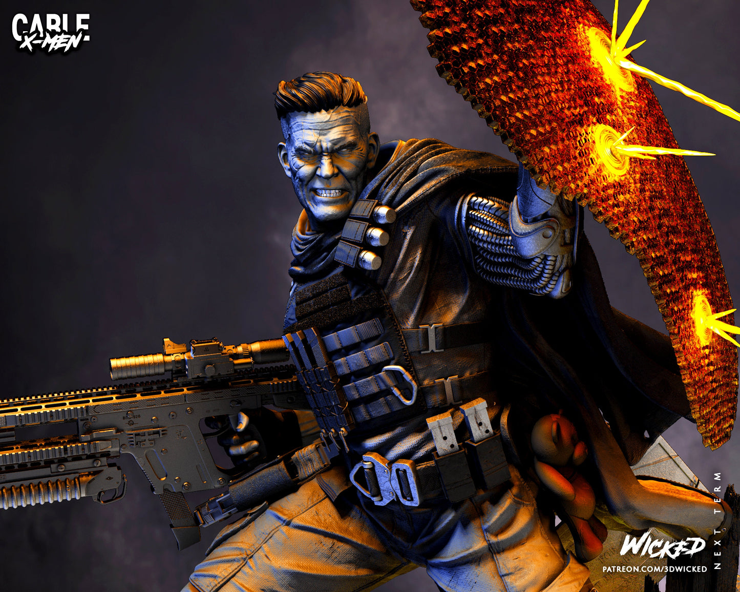 Cable - Xmen - Wicked 3D Models