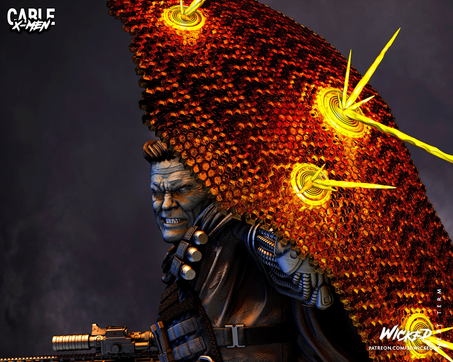 Cable - Xmen - Wicked 3D Models