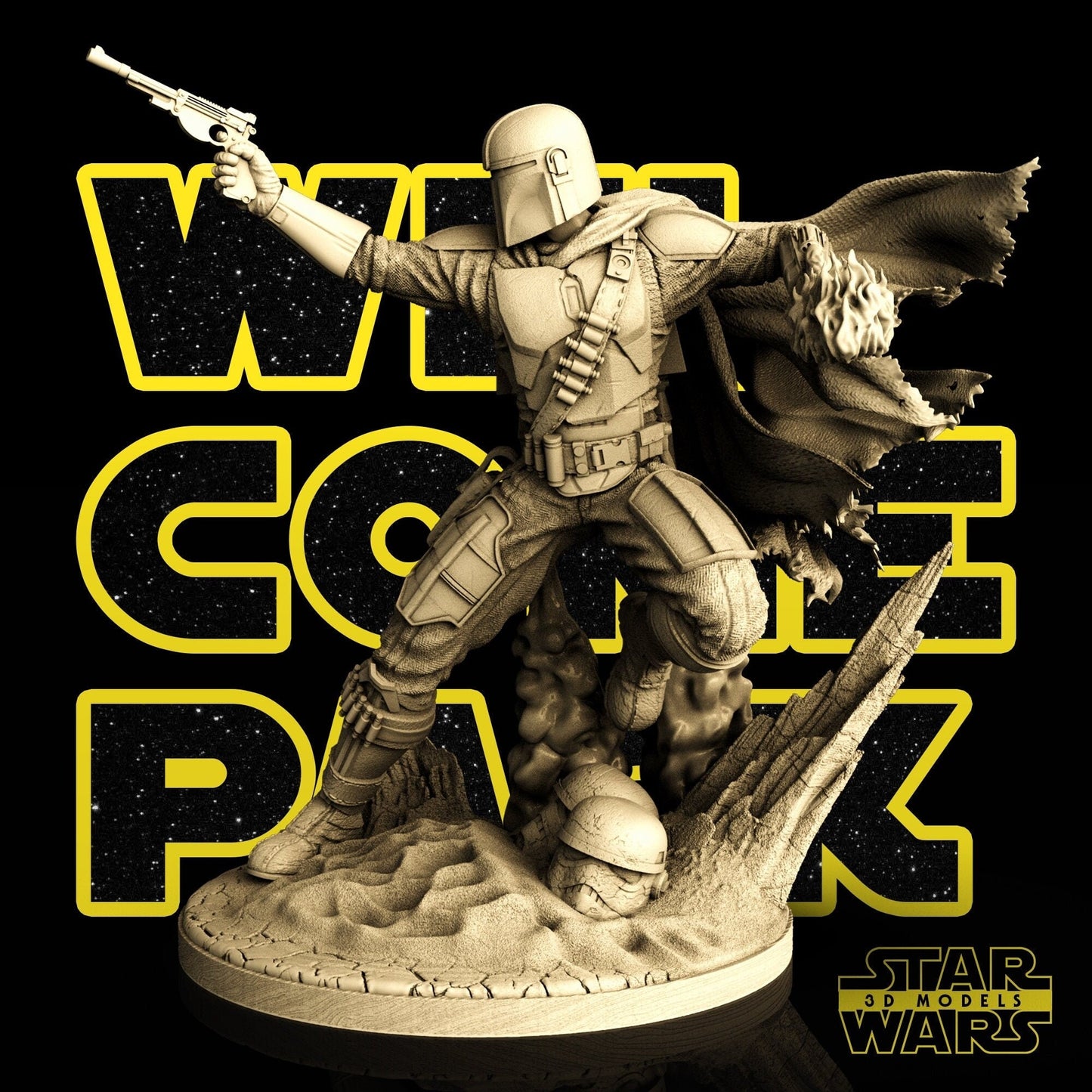 Mandalorian - Mando Promo - Star Wars 3D Models