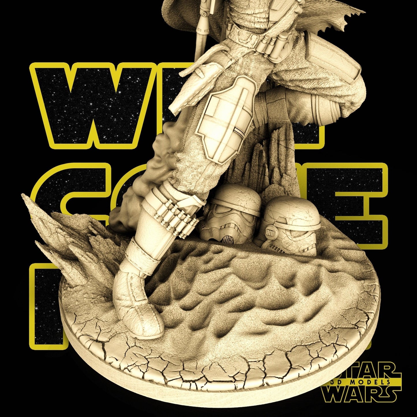 Mandalorian - Mando Promo - Star Wars 3D Models