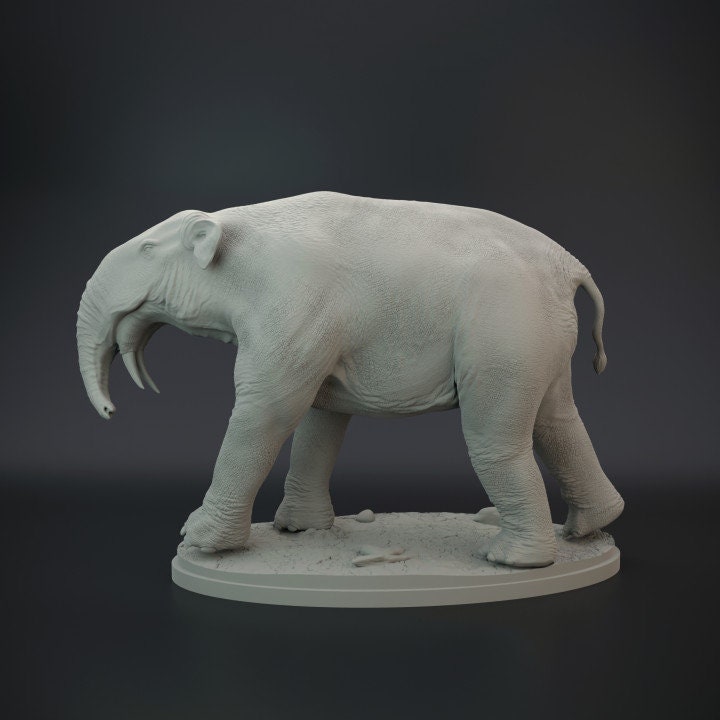 Deinotherium - UNPAINTED 3D Resin Figure - Dino and Dog Miniatures
