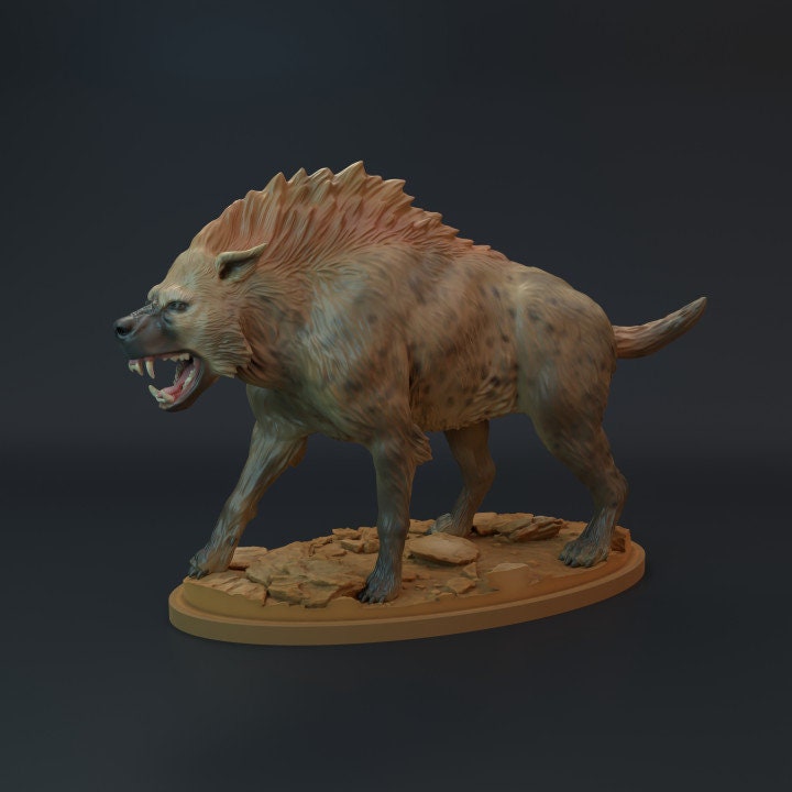 Dinocrocuta - UNPAINTED - Dino and Dog Miniatures