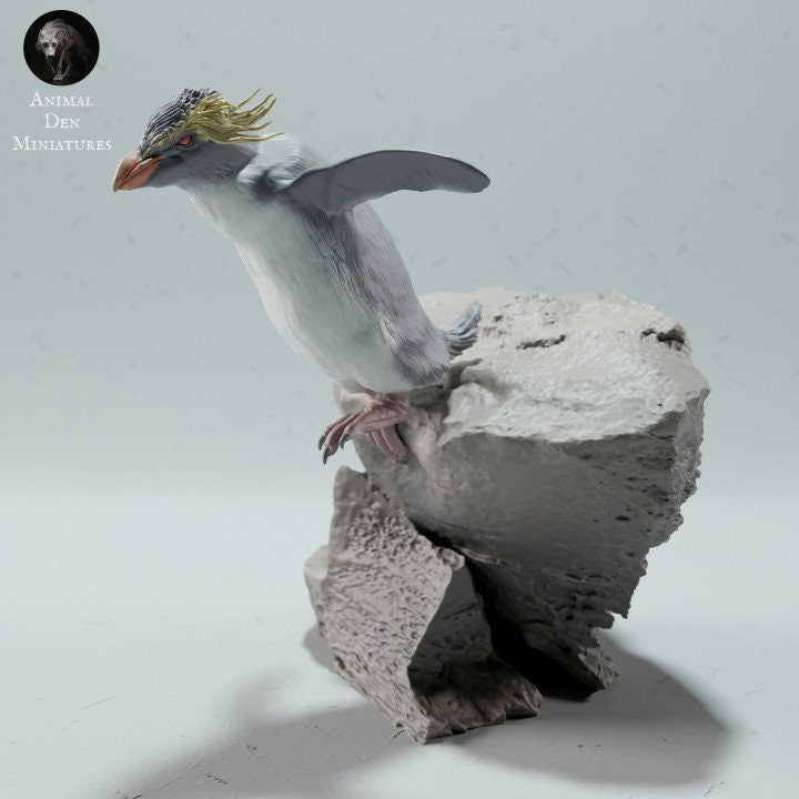 Rock Hopper Penguin - UNPAINTED - Animal Den Miniatures