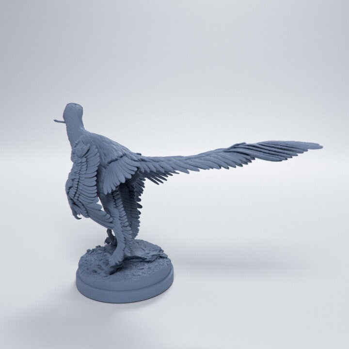 Archaeopteryx cleaning - Dino and Dog Miniatures