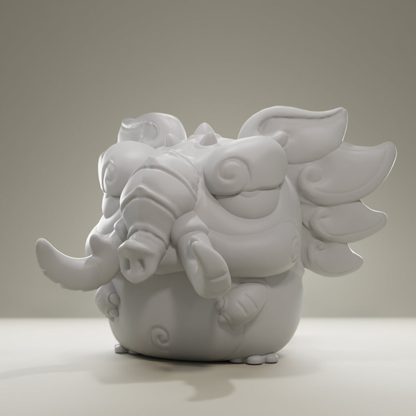 Elephant - UNPAINTED - Grumpii Art Toy