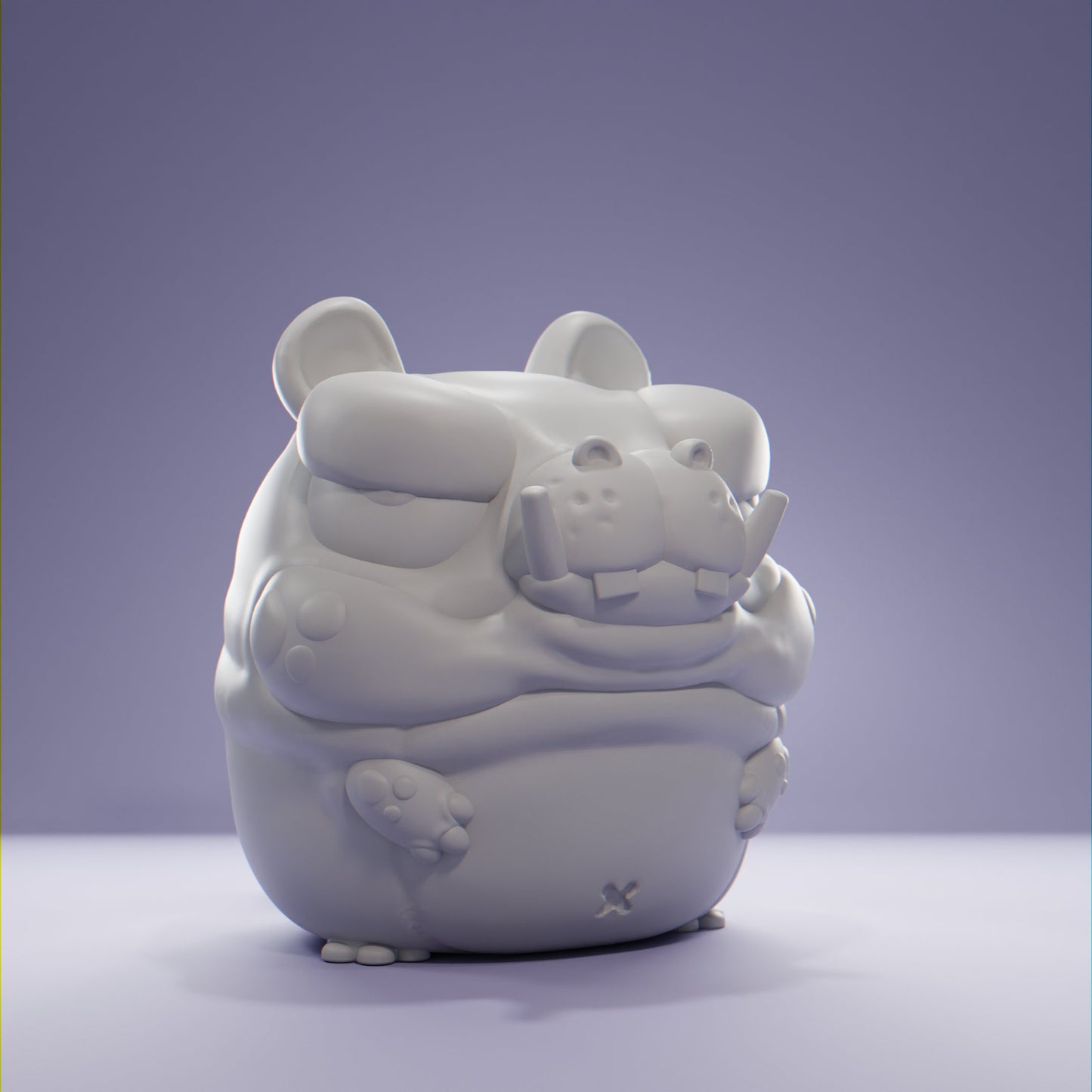 Hippo - UNPAINTED - Grumpii Art Toy