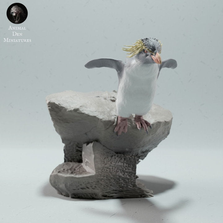 Rock Hopper Penguin - UNPAINTED - Animal Den Miniatures