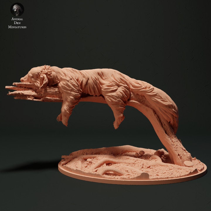 Binturong Sleeping - UNPAINTED - Animal Den Miniatures