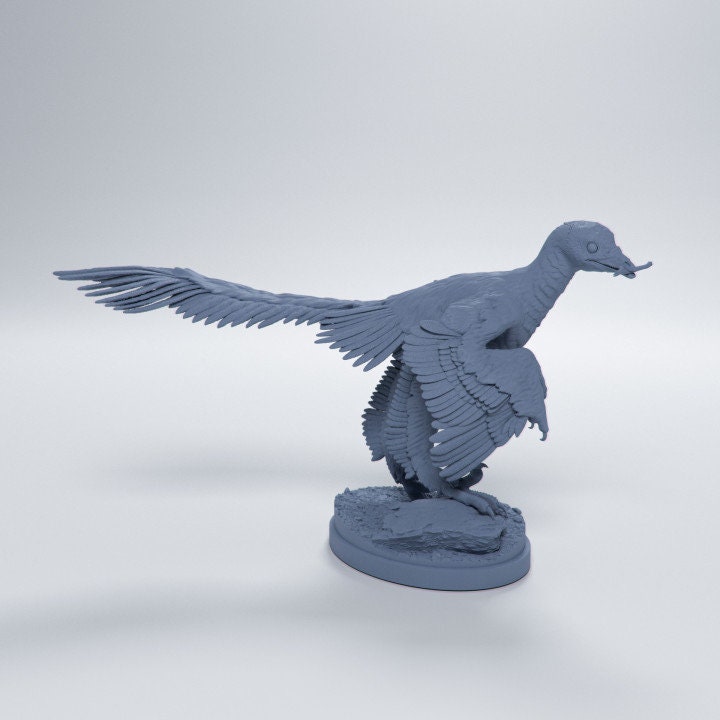 Archaeopteryx cleaning - Dino and Dog Miniatures