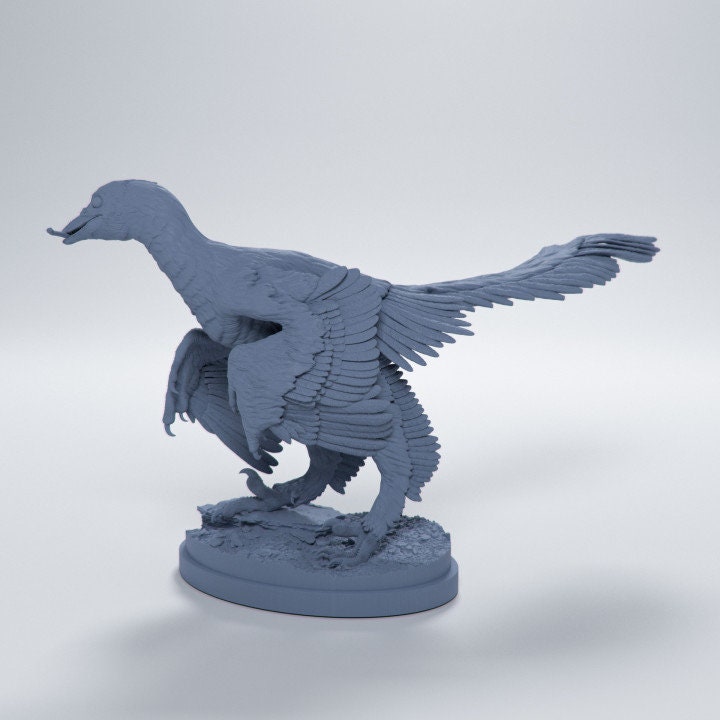 Archaeopteryx cleaning - Dino and Dog Miniatures