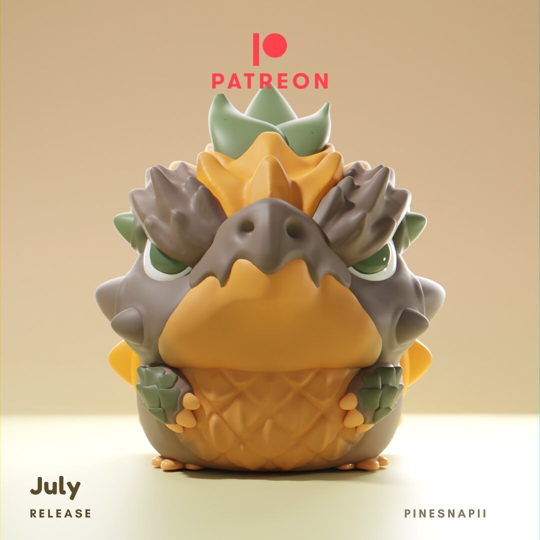 Pinesnapii - UNPAINTED - Grumpii Art Toy