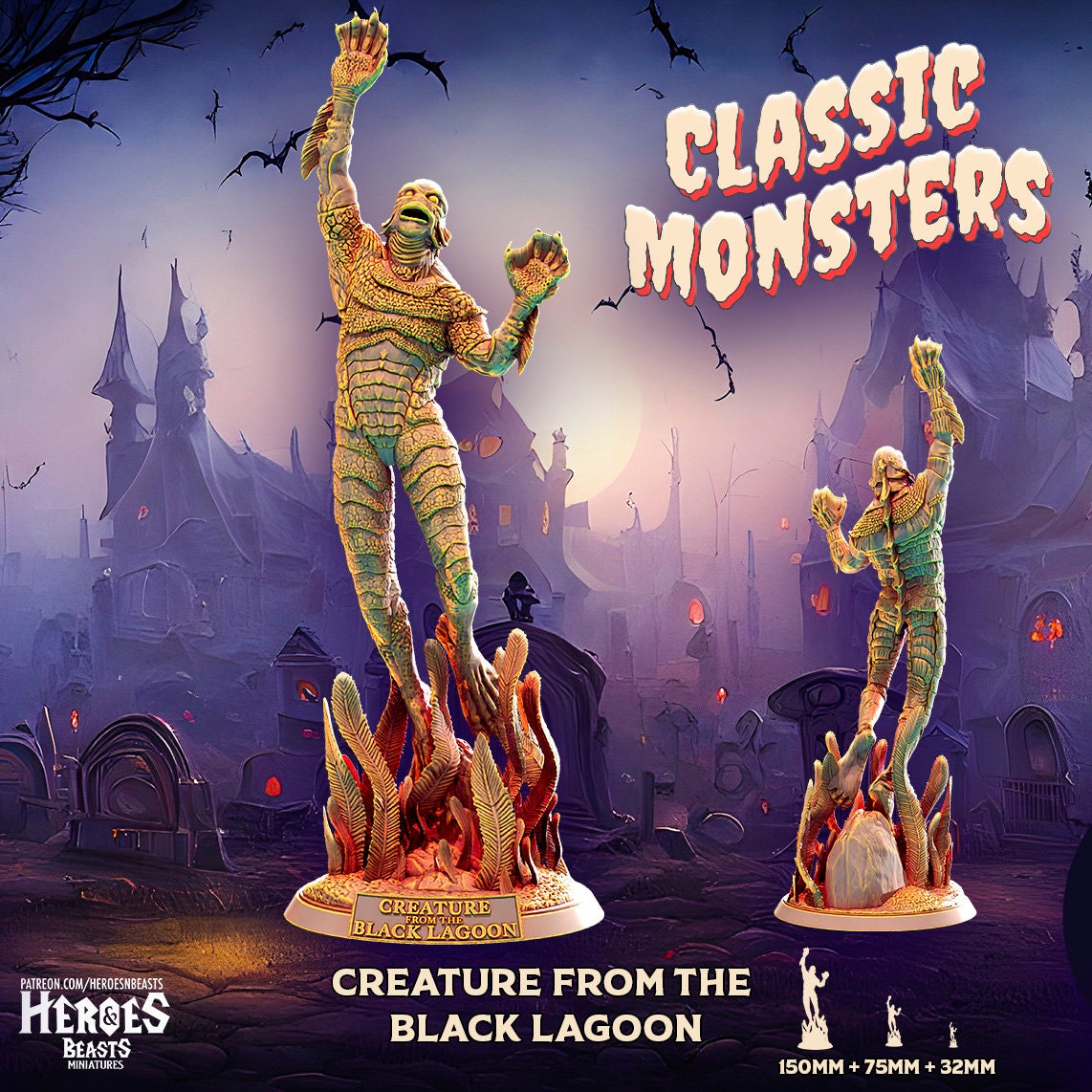 Black Lagoon Creature - Classic Monster Collection - Heroes and Beasts