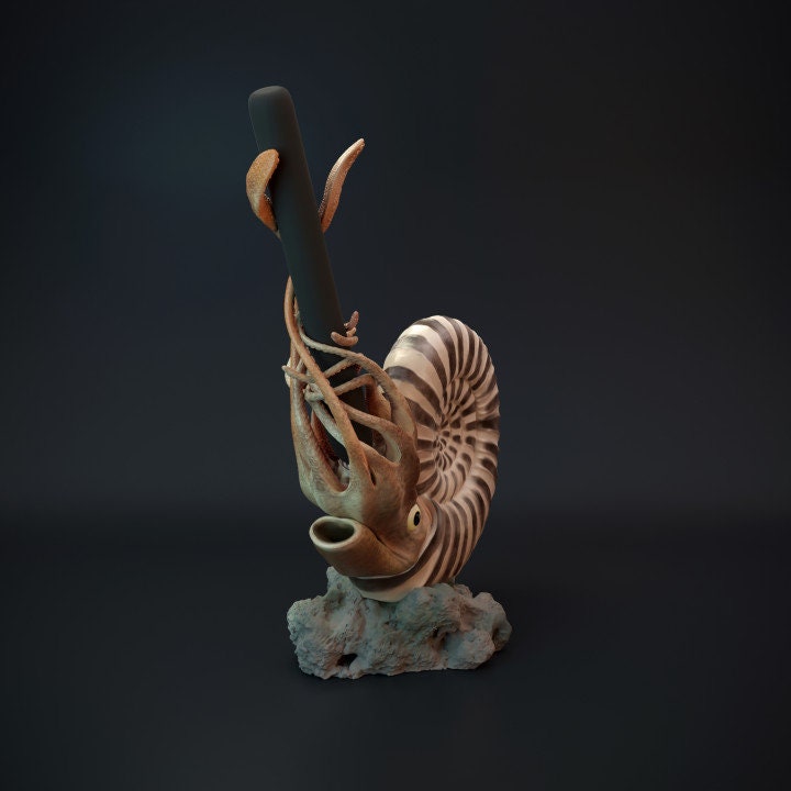 Ammonite pen holder - UNPAINTED - Dino and Dog Miniatures