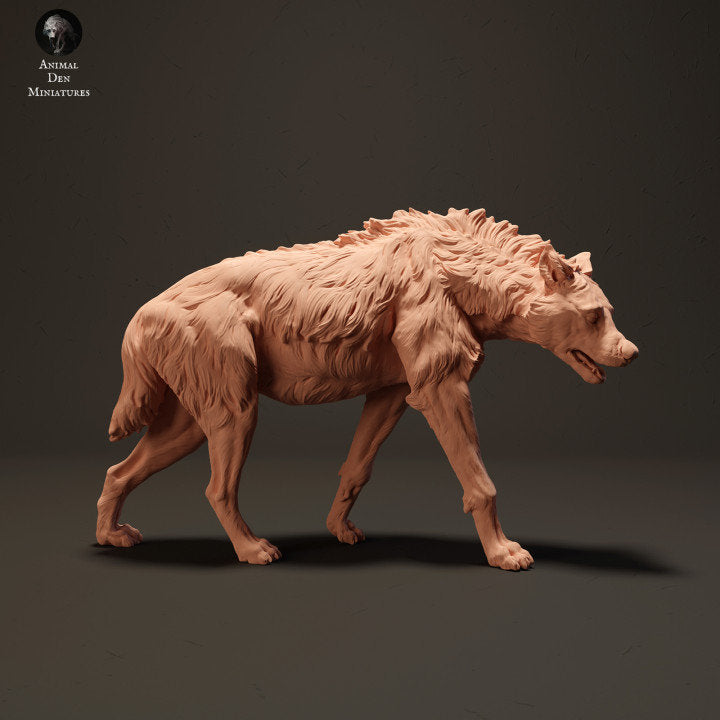 Spotted Hyena - UNPAINTED - Animal Den Miniatures