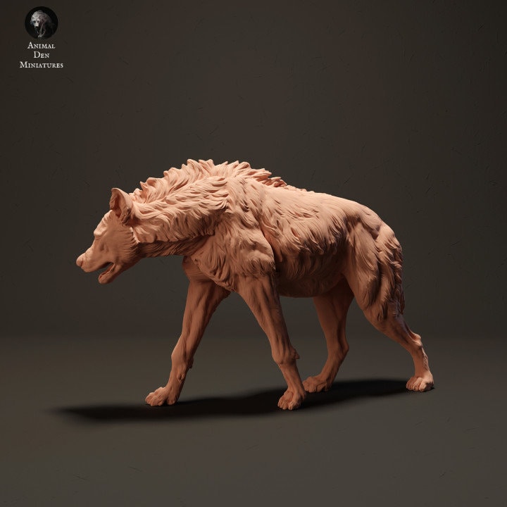 Spotted Hyena - UNPAINTED - Animal Den Miniatures