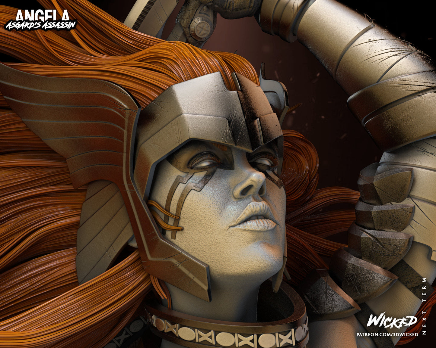 Angela - UNPAINTED - Wicked 3D Models