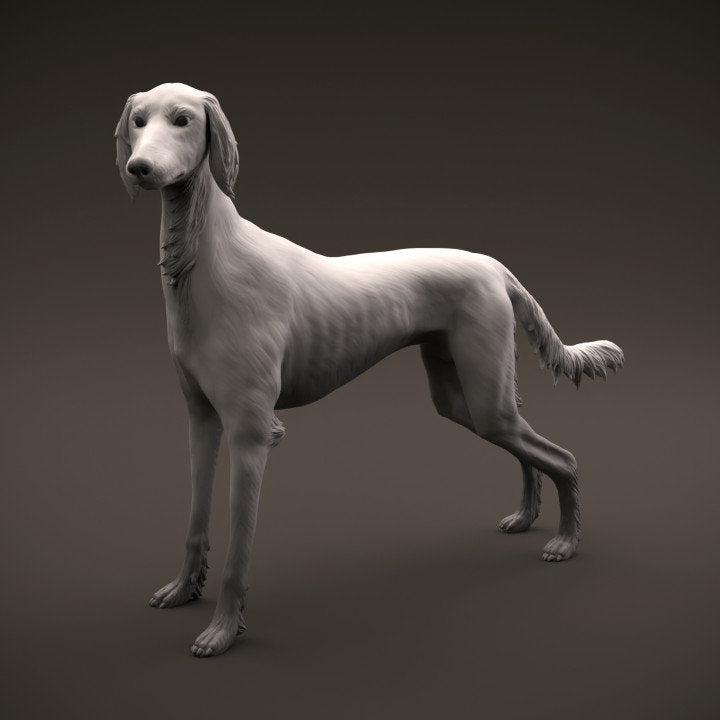Saluki - 3D Resin Figure/Print - Dino and Dog Miniatures