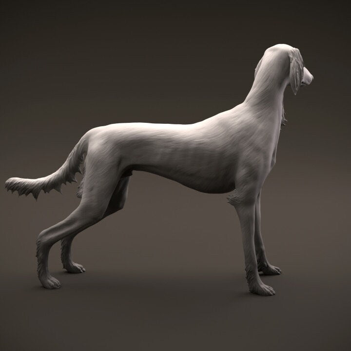 Saluki - 3D Resin Figure/Print - Dino and Dog Miniatures