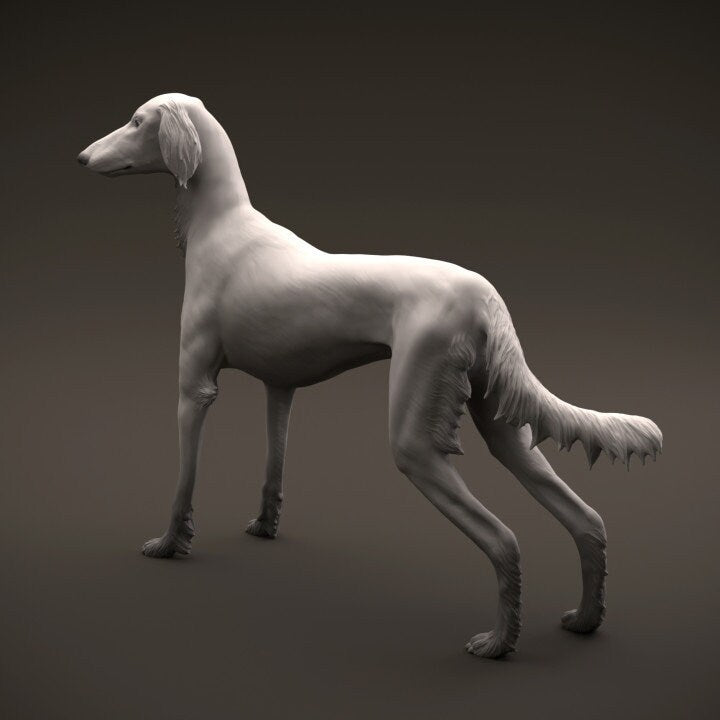 Saluki - 3D Resin Figure/Print - Dino and Dog Miniatures