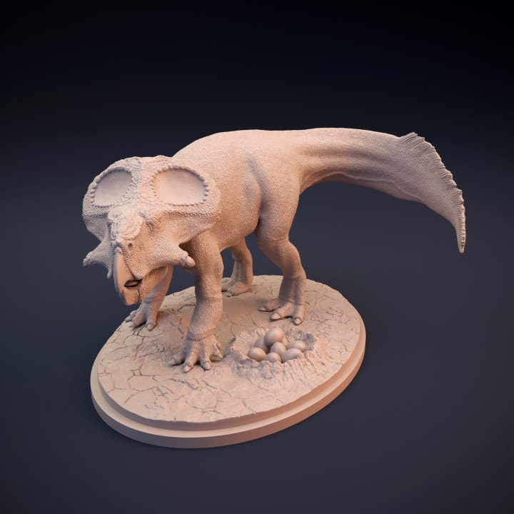 Protoceratops protecting nest - Dino and Dog Miniatures