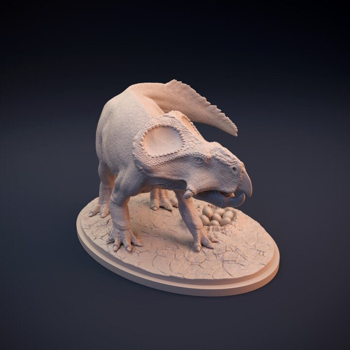 Protoceratops protecting nest - Dino and Dog Miniatures