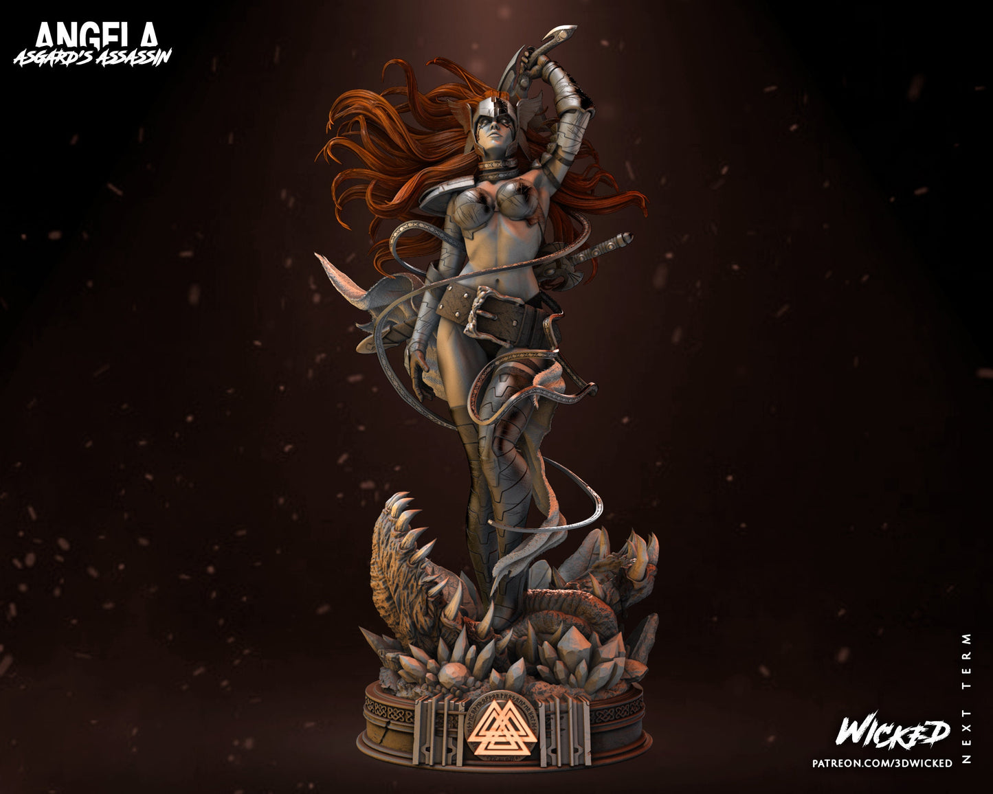Angela - UNPAINTED - Wicked 3D Models