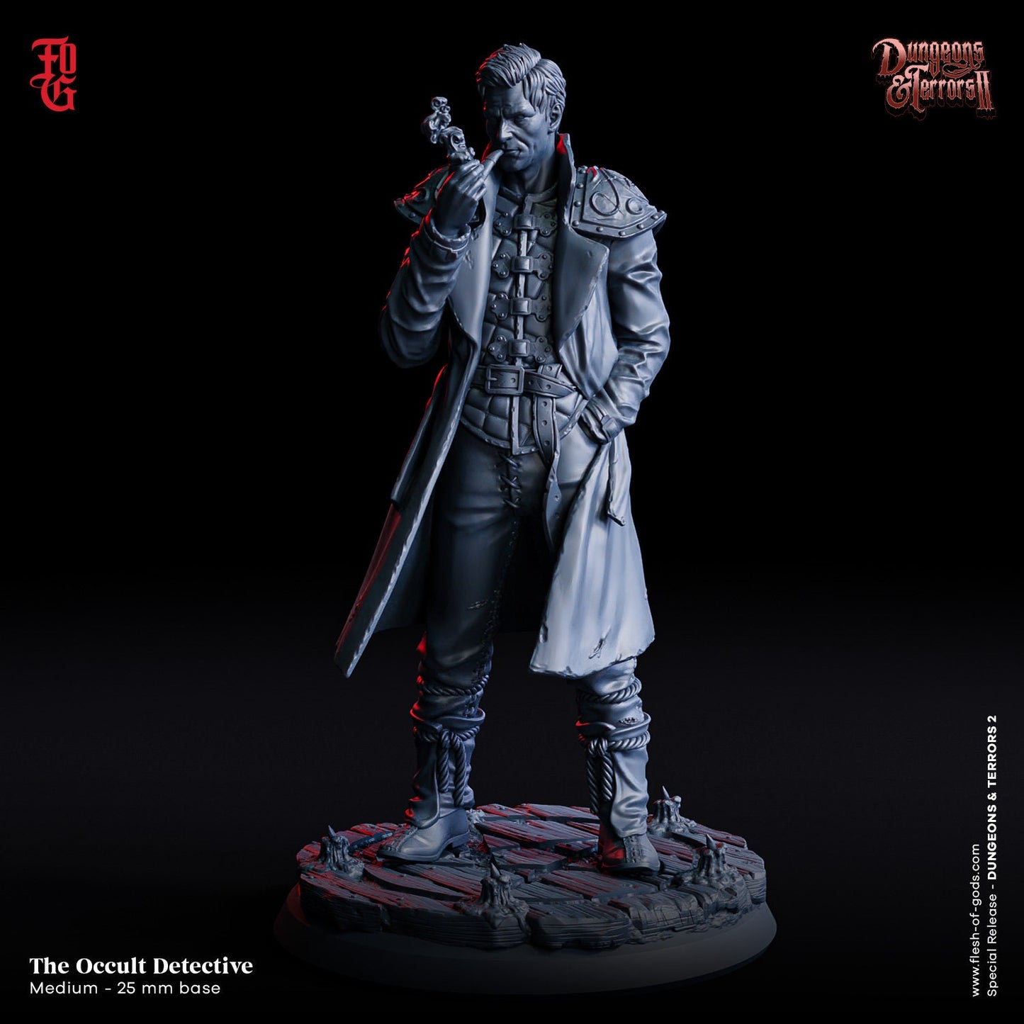 Occult Detective - Hero 3D Resin Figure - Flesh of Gods
