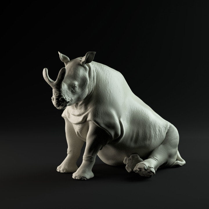 Megacerops/Brontotherium sitting - Dino and Dog Miniatures